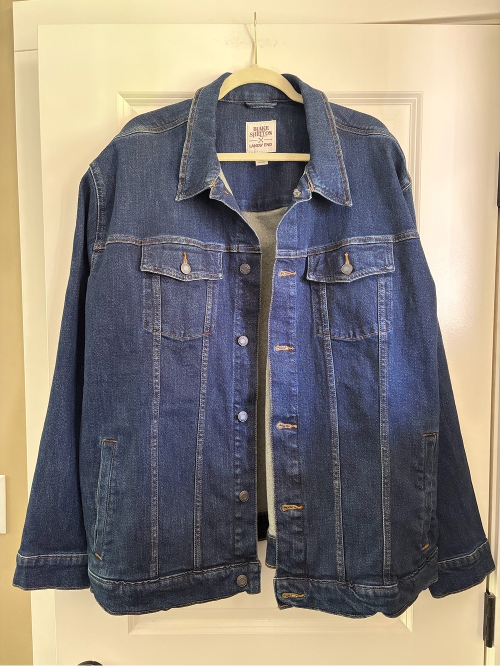 Lands' End Denim Jacket with Blake Shelton Collaboration - Dark Blue